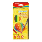 Színes ceruza készlet akvarell, háromszögletû ecsettel Keyroad Aqua Fun 12 klf. szín