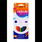 Színes ceruza készlet, háromszögletû Nebulo 12 klf. szín