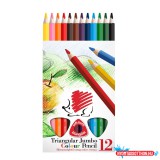 Színes ceruza készlet, háromszögletû vastag Süni Ico 12 különféle szín