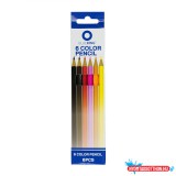 Színes ceruza készlet, hatszögletû Bluering(R) 6 különféle szín
