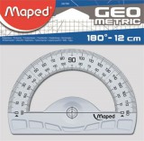 Szögmérő, műanyag, 180&#176;, MAPED Geometric (IMA242180)