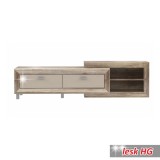 Tempo TV asztal/szekrény, antik tölgyfa/bézs extra magas fényű HG, GATIK 131