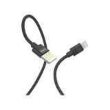 Töltő és adatkábel USB/Lightning csatlakozóval 2.4A 1.2 méter Hoco U55 fekete