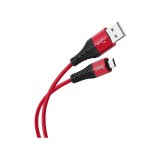 Töltő és adatkábel USB/Micro-USB csatlakozóval 2.4A 1 méter Hoco X38 Cool piros