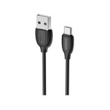Töltő és adatkábel USB/Micro-USB csatlakozóval 2.4A 2 méter YooUp L01A Benefit fekete