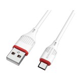 Töltő és adatkábel USB/Micro-USB csatlakozóval 2A 1 méter Borofone BX17 Enjoy fehér