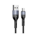 Töltő és adatkábel USB/Micro-USB csatlakozóval 2A 1 méter Usams SJ450 U55 fekete