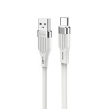 Töltő és adatkábel USB/Type-C csatlakozóval 3A 1.2 méter Hoco U72 Forest fehér