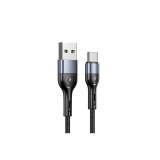 Töltő és adatkábel USB/Type-C csatlakozóval 3A 1.2 méter Usams SJ449 U55 fekete