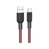 Töltő és adatkábel USB/Type-C csatlakozóval 3A 1 méter Hoco X69 Jaeger fekete-piros