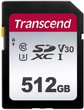 Transcend SDC300S SDXC 512GB CL10 UHS-I U3 95MB/s, 45 MB/s memóriakártya