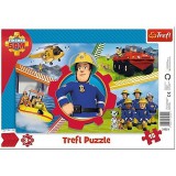 Trefl Sam a tűzoltó: Sam napja 15 db-os keretes puzzle (31351) (T31351) - Kirakós, Puzzle