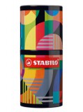 Tűfilc készlet, hengeres fém doboz, 0,4 mm, STABILO point 88 ARTY, 45 különböző szín (TST8845220)