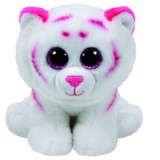TY Beanie Babies plüss figura TABOR, 24 cm - rózsaszín-fehér tigris (1)