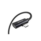 USB-Lightning M/F töltő és adatkábel 2A 1 méter Baseus Entertaining Audio fekete