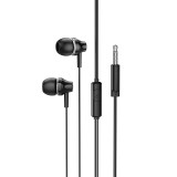 Vezetékes fülhallgató, headset 3,5 mm-es Jack csatlakozóval Borofone BM73 Platinum grafit