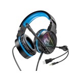 Vezetékes gamer fejhallgató, headset 3,5 mm-es Jack csatlakozóval Hoco W104 Drift kék