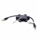 VHBW Audio splitter / jack fej, fülhallgató, hangjel elosztó 5 portos adapter (3,5mm) fekete