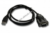 VHBW USB 2.0-soros (RS232 - 9 pin) átalakító adapter adatkábel 80cm Omron PLC (SPS) sorozathoz