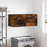 vidaXL Füstös tölgyszínű szerelt fa faliszekrény 80 x 36,5 x 35 cm