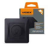 Videx Binera fekete színű süllyesztett 200W-os dimmer kapcsoló LED-hez