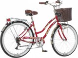 Visitor Deepwater virágos női cruiser kerékpár piros