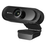 Webkamera - USB Webcam 1080P Saver (1920x1080, 30 FPS, USB 2.0, univerzális csipesz, mikrofon, 1,2m kábel) (SANDBERG_333-96)