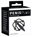 You2Toys Penisplug - szilikon makk ketrec húgycsőkúppal (fekete)