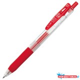 Zselés toll 0,5mm, piros test, Zebra Sarasa Clip, írásszín piros