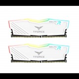 32GB 3600MHz DDR4 RAM Team Group T-Force Delta RGB White CL18 (2x16GB) (TF4D432G3600HC18JDC01) (TF4D432G3600HC18JDC01) - Memória