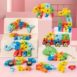 3D-s Montessori fa puzzle játék