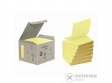3M POSTIT 3M Post-it® Öntapadó jegyzettömb, `Z`, 100 lap, 76x76 mm, környezetbarát, sárga