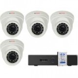 4 dome kamerás HDCVI CP PLUS rendszer