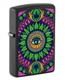 48583 Zippo öngyújtó fekete színben - Cannabis Pattern Design