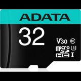 A-DATA ADATA 32GB Premier Pro microSDXC/SDHC UHS-I U3 Class 10(V30S) memóriakártya (AUSDH32GUI3V30SA2-RA) - Memóriakártya