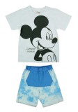 A-K 2 részes batikolt rövidnadrágos kisfiú nyári szett Mickey egér mintával