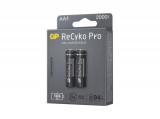 AA (ceruza) méretű tölthető GP Recyko+Pro elem feszültsége 1,2 V, kapacitása 2000 mAh