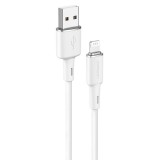AceFast ACEFFY MFI USB kábel - Lightning 1.2m, 2.4a fehér (C2-02 fehér)