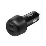 ACT AC2200 2-port USB-C Fast Car Charger 45W with Power Delivery Black AC2200