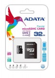 ADATA MICRO SDHC 32GB + ADAPTER UHS-I CLASS 10 (50 MB/S OLVASÁSI SEBESSÉG)