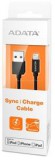 ADATA Sync and Charge Lightning - USB fekete 2,4A kábel (AMFIPL-100CM-CBK)