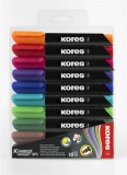Alkoholos marker, 3-5 mm, kúpos, KORES K-Marker, 10 különböző szín (IK20900)
