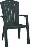 ALLIBERT SANTORINI műanyag kerti szék - sötétzöld (Méret: 61 x) 220570