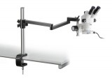 Állványos sztereó mikroszkóp készlet trinokulár tubussal, 7x - 45x nagyítással, felső LED-es megvilágítással, KERN OPTICS OZM 953