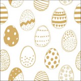 Ambiente Easter Eggs All Over Gold papírszalvéta 33x33cm,20db-os