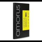 AMORUS képernyővédő üveg (2.5D full glue, teljes felületén tapad, extra karcálló, 0.3mm, 9H) FEKETE [OnePlus Nord N10 5G] (5996591022048) - Kijelzővédő fólia