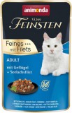 Animonda Vom Feinsten Feines mit Filets baromfis és fekete tőkehalas macskaeledel alutasakban (54 x 85 g) 4.59kg