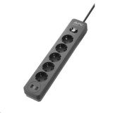 APC Essential SurgeArrest 5 túlfeszültségvédő aljzat 2 USB port fekete (PME5U2B-GR)