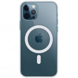 Apple iPhone 13 Pro Max, Szilikon tok, mágnes gyűrűvel, MagSafe töltővel kompatibilis, Wooze Magsafe Case, átlátszó (108127) - Telefontok