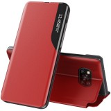 Apple iPhone 14 Pro, Oldalra nyíló tok, stand, hívás mutatóval, Wooze FashionBook, piros (125031) - Telefontok